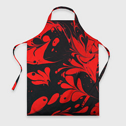 Фартук кулинарный Красно-черный узор, цвет: 3D-принт