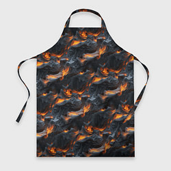 Фартук кулинарный Огненные волны - pattern, цвет: 3D-принт