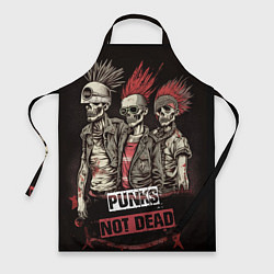 Фартук кулинарный Punks not dead, цвет: 3D-принт