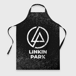 Фартук кулинарный Linkin Park с потертостями на темном фоне, цвет: 3D-принт