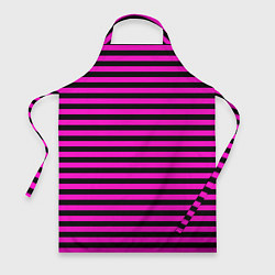 Фартук кулинарный Черно-розовые Эмо полосы, цвет: 3D-принт