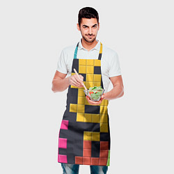 Фартук кулинарный Узор Тетрис абстракции, цвет: 3D-принт — фото 2