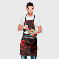 Фартук кулинарный Papa Roach rock glitch, цвет: 3D-принт — фото 2