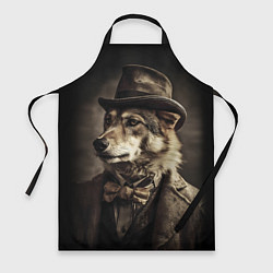 Фартук кулинарный Волк - винтажное фото, цвет: 3D-принт