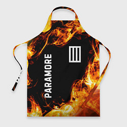 Фартук кулинарный Paramore и пылающий огонь, цвет: 3D-принт