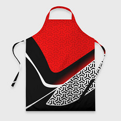 Фартук кулинарный Геометрическая униформа - красная, цвет: 3D-принт