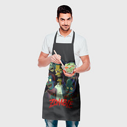 Фартук кулинарный Simpsons zombie, цвет: 3D-принт — фото 2