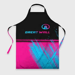Фартук кулинарный Great Wall - neon gradient: символ сверху, цвет: 3D-принт
