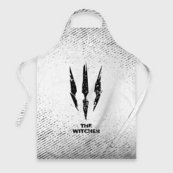 Фартук кулинарный The Witcher с потертостями на светлом фоне, цвет: 3D-принт