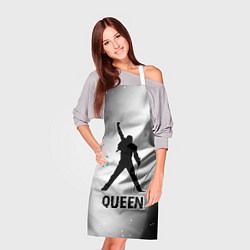 Фартук кулинарный Queen glitch на светлом фоне, цвет: 3D-принт — фото 2