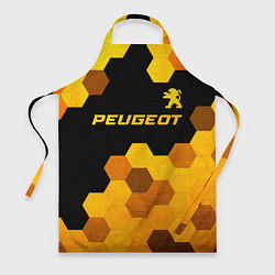 Фартук кулинарный Peugeot - gold gradient: символ сверху, цвет: 3D-принт