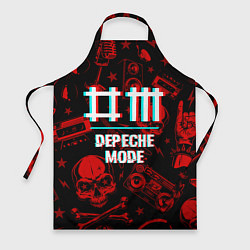 Фартук кулинарный Depeche Mode rock glitch, цвет: 3D-принт
