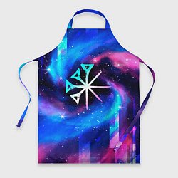 Фартук кулинарный Nightwish неоновый космос, цвет: 3D-принт