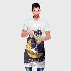 Фартук кулинарный Толик космонавт отдыхает на Луне, цвет: 3D-принт — фото 2