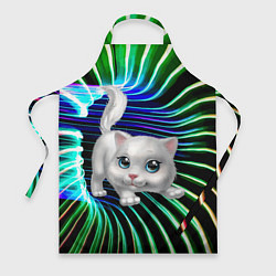 Фартук кулинарный Милая кошечка в космическом портале, цвет: 3D-принт