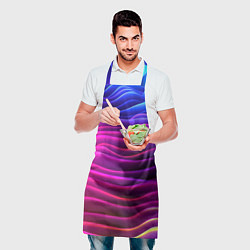 Фартук кулинарный Сине-фиолетовый градиент, цвет: 3D-принт — фото 2