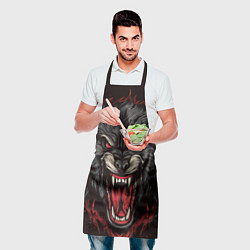 Фартук кулинарный Злой серый волк, цвет: 3D-принт — фото 2