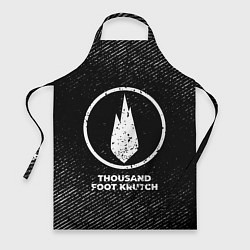 Фартук кулинарный Thousand Foot Krutch с потертостями на темном фоне, цвет: 3D-принт