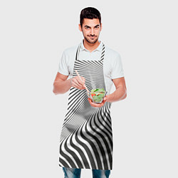 Фартук кулинарный Иллюзорные линии, цвет: 3D-принт — фото 2