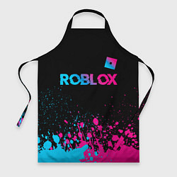Фартук кулинарный Roblox - neon gradient: символ сверху, цвет: 3D-принт