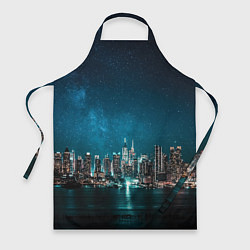 Фартук кулинарный Большой город в звездах, цвет: 3D-принт
