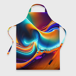 Фартук кулинарный Радужные линии абстракция, цвет: 3D-принт