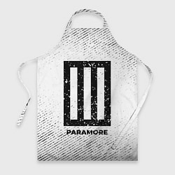 Фартук кулинарный Paramore с потертостями на светлом фоне, цвет: 3D-принт