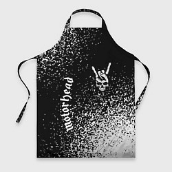 Фартук кулинарный Motorhead и рок символ на темном фоне, цвет: 3D-принт