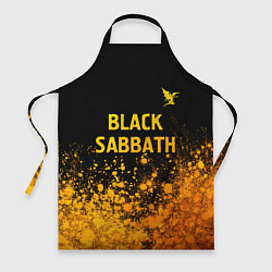 Фартук кулинарный Black Sabbath - gold gradient: символ сверху, цвет: 3D-принт