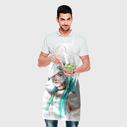Фартук кулинарный Девушка с черепом оленя, цвет: 3D-принт — фото 2