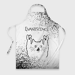 Фартук Evanescence рок кот на светлом фоне