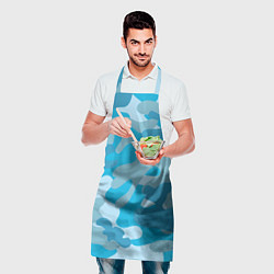 Фартук кулинарный Камуфляж военный синий, цвет: 3D-принт — фото 2