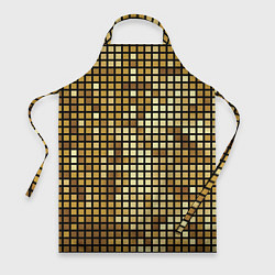 Фартук кулинарный Золотая мозаика, поверхность диско шара, цвет: 3D-принт