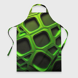 Фартук кулинарный Объемные зеленые соты, цвет: 3D-принт