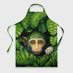 Фартук кулинарный Маленькая обезьянка в листьях, цвет: 3D-принт
