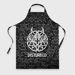 Фартук кулинарный Disturbed glitch на темном фоне, цвет: 3D-принт
