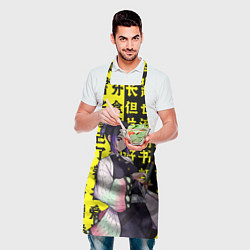 Фартук кулинарный Шинобу кочо и иероглифы, цвет: 3D-принт — фото 2