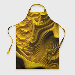 Фартук кулинарный Объемная желтая текстура, цвет: 3D-принт