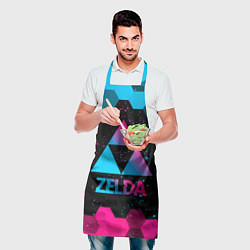 Фартук кулинарный Zelda - neon gradient, цвет: 3D-принт — фото 2