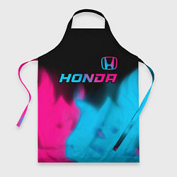 Фартук кулинарный Honda - neon gradient: символ сверху, цвет: 3D-принт