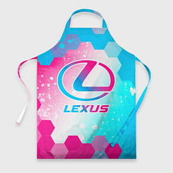 Фартук кулинарный Lexus neon gradient style, цвет: 3D-принт