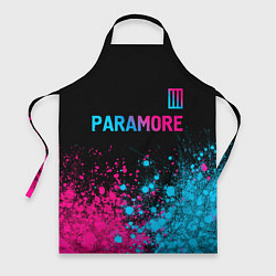 Фартук кулинарный Paramore - neon gradient: символ сверху, цвет: 3D-принт