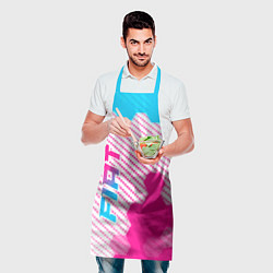 Фартук кулинарный Fiat neon gradient style: надпись, символ, цвет: 3D-принт — фото 2
