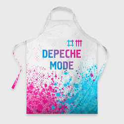 Фартук кулинарный Depeche Mode neon gradient style: символ сверху, цвет: 3D-принт