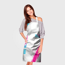 Фартук кулинарный Nine Inch Nails neon gradient style: надпись, симв, цвет: 3D-принт — фото 2