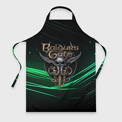 Фартук кулинарный Baldurs Gate 3 dark green, цвет: 3D-принт