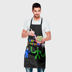 Фартук кулинарный Rainbow friends characters, цвет: 3D-принт — фото 2