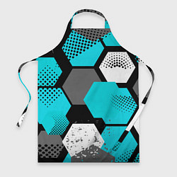 Фартук кулинарный Шестиугольники абстрактный фон, цвет: 3D-принт