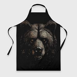 Фартук кулинарный Крупная морда медведя, цвет: 3D-принт