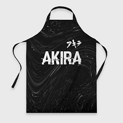 Фартук кулинарный Akira glitch на темном фоне: символ сверху, цвет: 3D-принт